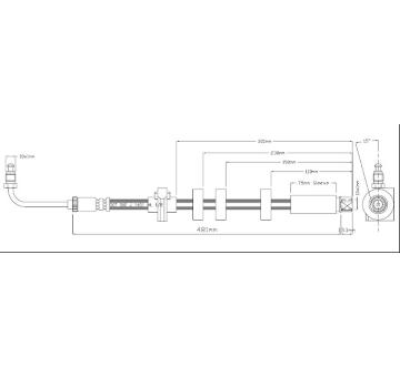 Brzdová hadice MOTAQUIP VBH807