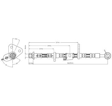 Brzdová hadice MOTAQUIP VBJ215