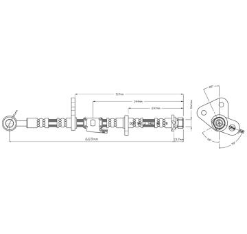 Brzdová hadice MOTAQUIP VBJ216
