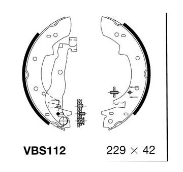 Sada brzdových čelistí MOTAQUIP VBS112