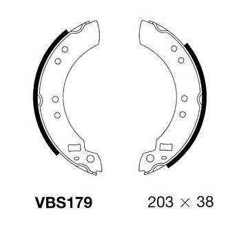 Sada brzdových čelistí MOTAQUIP VBS179