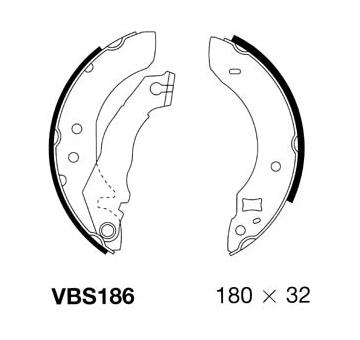 Sada brzdových čelistí MOTAQUIP VBS186