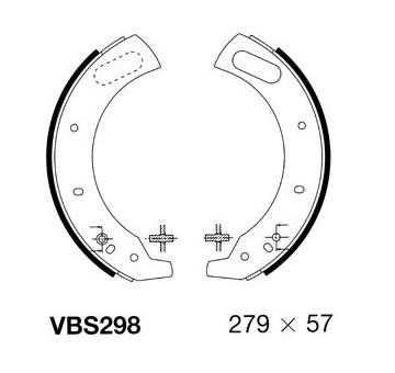 Sada brzdových čelistí MOTAQUIP VBS298