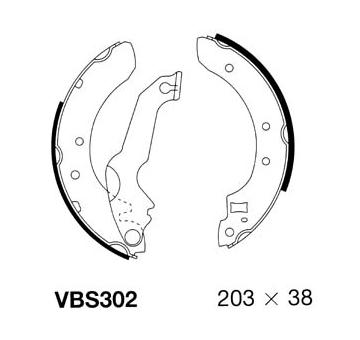 Sada brzdových čelistí MOTAQUIP VBS302