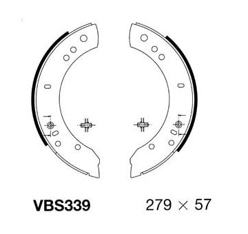Sada brzdových čelistí MOTAQUIP VBS339