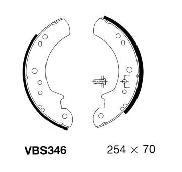 Sada brzdových čelistí MOTAQUIP VBS346
