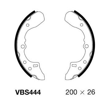 Sada brzdových čelistí MOTAQUIP VBS444