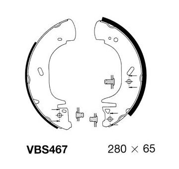 Sada brzdových čelistí MOTAQUIP VBS467