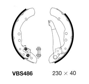 Sada brzdových čelistí MOTAQUIP VBS486