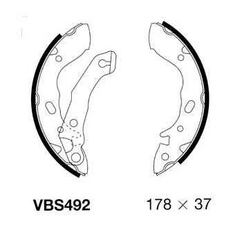 Sada brzdových čelistí MOTAQUIP VBS492