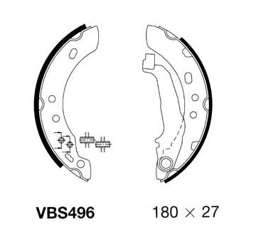 Sada brzdových čelistí MOTAQUIP VBS496