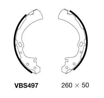 Sada brzdových čelistí MOTAQUIP VBS497