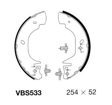 Sada brzdových čelistí MOTAQUIP VBS533