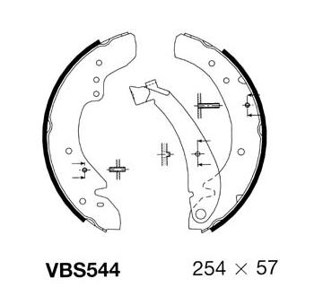 Sada brzdových čelistí MOTAQUIP VBS544
