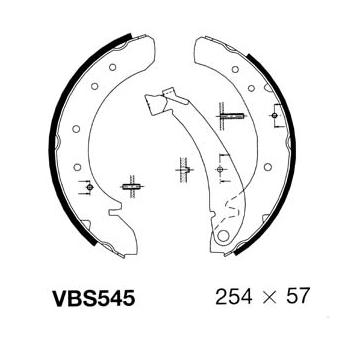 Sada brzdových čelistí MOTAQUIP VBS545