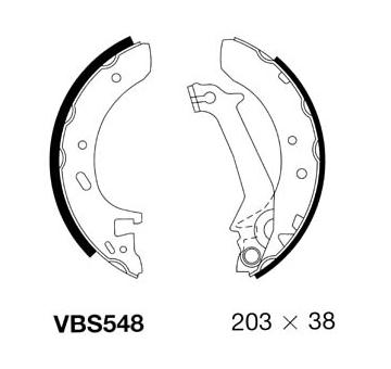 Sada brzdových čelistí MOTAQUIP VBS548