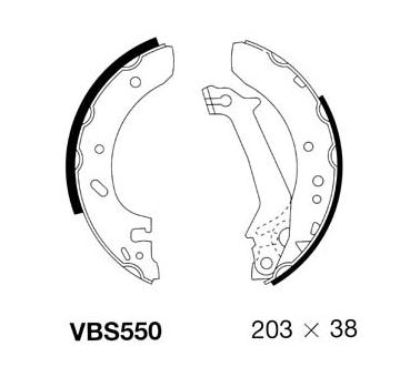 Sada brzdových čelistí MOTAQUIP VBS550