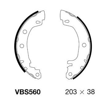 Sada brzdových čelistí MOTAQUIP VBS560