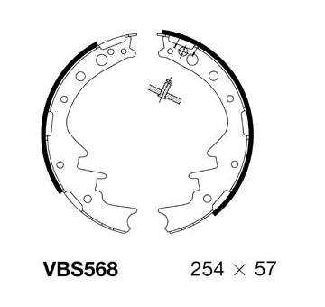 Sada brzdových čelistí MOTAQUIP VBS568