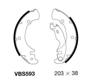 Sada brzdových čelistí MOTAQUIP VBS593