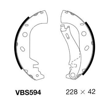 Sada brzdových čelistí MOTAQUIP VBS594