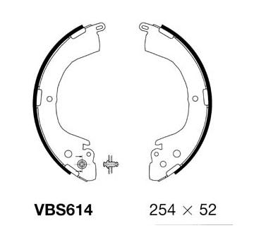 Sada brzdových čelistí MOTAQUIP VBS614