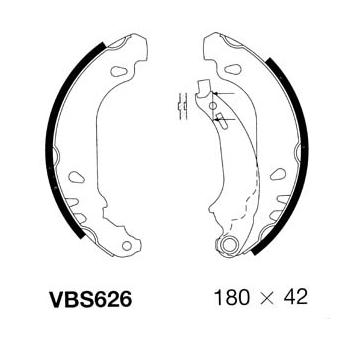 Sada brzdových čelistí MOTAQUIP VBS626