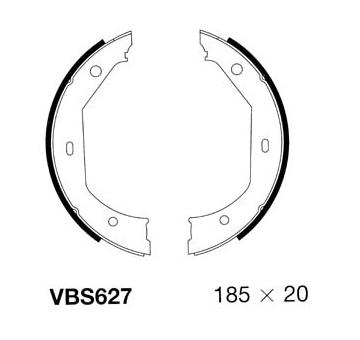 Sada brzdových čelistí, parkovací brzda MOTAQUIP VBS627