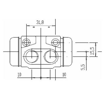 Válec kolové brzdy MOTAQUIP VWC828