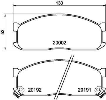 Sada brzdových destiček, kotoučová brzda HELLA PAGID 8DB 355 006-211