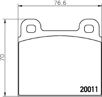 Sada brzdových destiček, kotoučová brzda HELLA PAGID 8DB 355 017-451