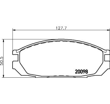 Sada brzdových destiček, kotoučová brzda HELLA PAGID 8DB 355 006-251