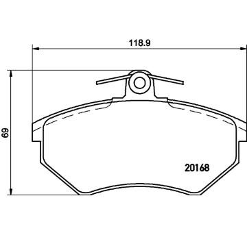 Sada brzdových destiček, kotoučová brzda HELLA PAGID 8DB 355 017-891