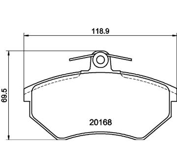 Sada brzdových destiček, kotoučová brzda HELLA PAGID 8DB 355 017-901