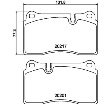 Sada brzdových destiček, kotoučová brzda HELLA PAGID 8DB 355 015-891