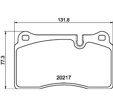 Sada brzdových destiček, kotoučová brzda HELLA PAGID 8DB 355 013-201