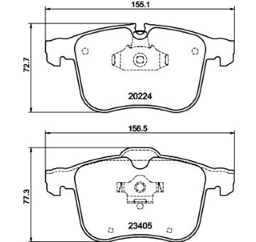 Sada brzdových destiček, kotoučová brzda HELLA PAGID 8DB 355 006-561
