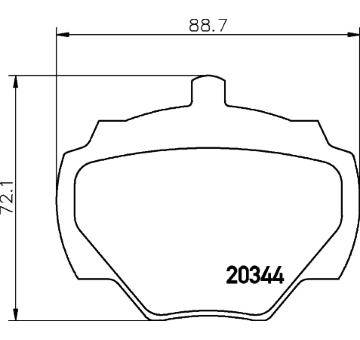 Sada brzdových destiček, kotoučová brzda HELLA PAGID 8DB 355 005-791