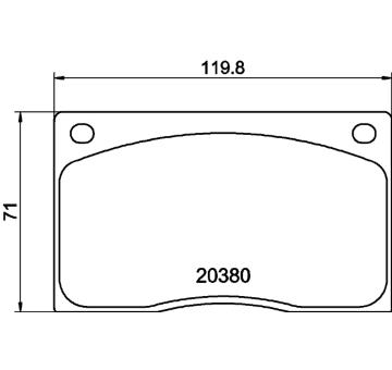 Sada brzdových destiček, kotoučová brzda HELLA PAGID 8DB 355 009-611