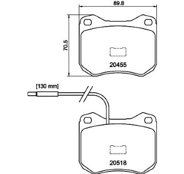 Sada brzdových destiček, kotoučová brzda HELLA PAGID 8DB 355 017-421