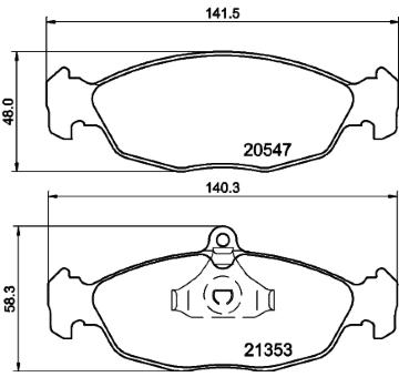 Sada brzdových destiček, kotoučová brzda HELLA PAGID 8DB 355 007-531