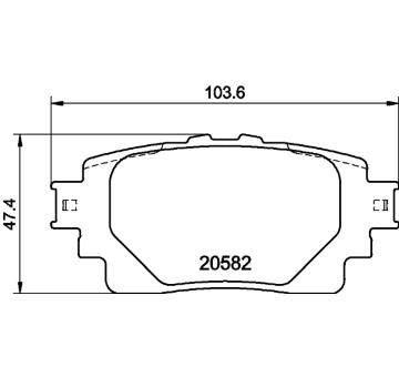 Sada brzdových destiček, kotoučová brzda HELLA PAGID 8DB 355 040-121