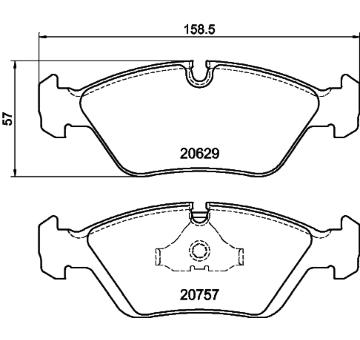 Sada brzdových destiček, kotoučová brzda HELLA PAGID 8DB 355 006-511