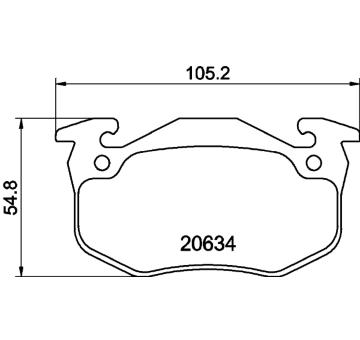 Sada brzdových destiček, kotoučová brzda HELLA PAGID 8DB 355 007-661