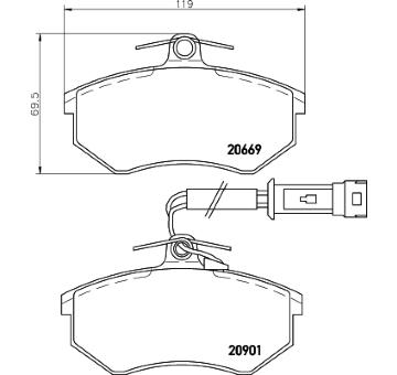 Sada brzdových destiček, kotoučová brzda HELLA PAGID 8DB 355 017-651