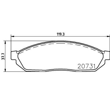 Sada brzdových destiček, kotoučová brzda HELLA PAGID 8DB 355 007-281