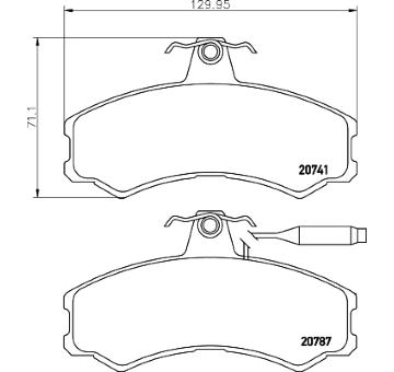 Sada brzdových destiček, kotoučová brzda HELLA PAGID 8DB 355 006-011