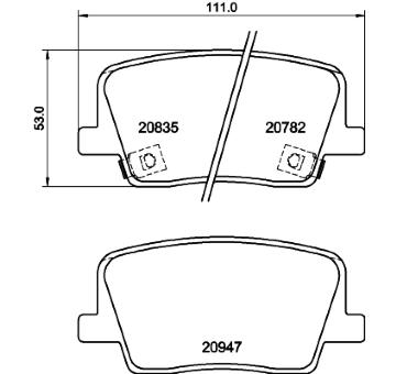 Sada brzdových destiček, kotoučová brzda HELLA PAGID 8DB 355 040-511