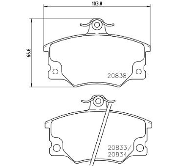 Sada brzdových destiček, kotoučová brzda HELLA PAGID 8DB 355 005-961