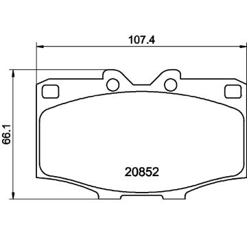 Sada brzdových destiček, kotoučová brzda HELLA PAGID 8DB 355 007-301